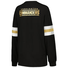 Washington Commanders The Wild Collective Women's Long Sleeve T-Shirt - Black - NFL