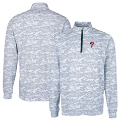 Philadelphia Phillies Cutter & Buck Big & Tall Traverse Camo Print Stretch Quarter-Zip Pullover Top Near Me