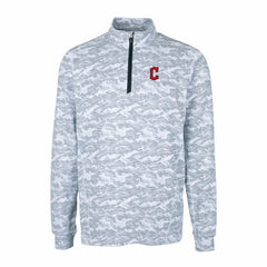 Cleveland Guardians Cutter & Buck Big & Tall Traverse Camo Print Stretch Quarter-Zip Pullover Top Sale