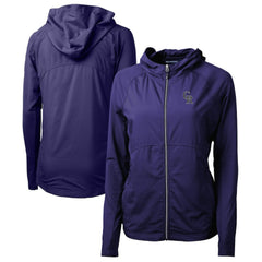 Colorado Rockies Cutter & Buck Women's Adapt Eco Knit Hybrid Recycled Full-Zip Hoodie Outlet