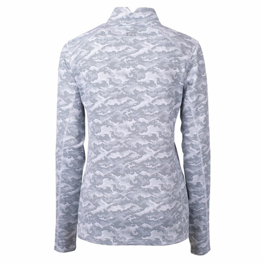 Miami Marlins Cutter & Buck Women's Traverse Camo Print Stretch Quarter-Zip Pullover Top for sale