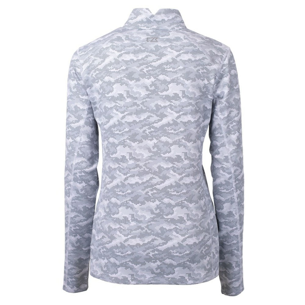 Los Angeles Angels Cutter & Buck Women's Traverse Camo Print Stretch Quarter-Zip Pullover Top Online