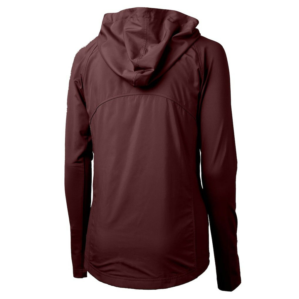 Washington Commanders Cutter & Buck Women's Adapt Eco Knit Hybrid Recycled Full-Zip Hoodie - Burgundy - NFL