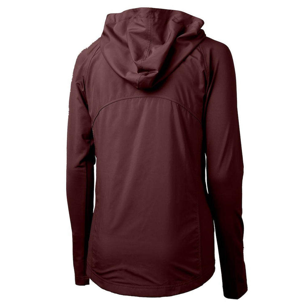 Washington Commanders Cutter & Buck Women's Adapt Eco Knit Hybrid Recycled Full-Zip Hoodie - Burgundy - NFL