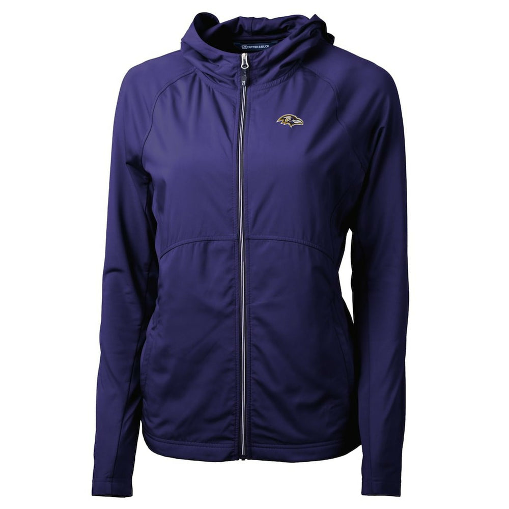 Baltimore Ravens Cutter & Buck Women's Adapt Eco Knit Hybrid Recycled Full-Zip Hoodie - Purple - NFL