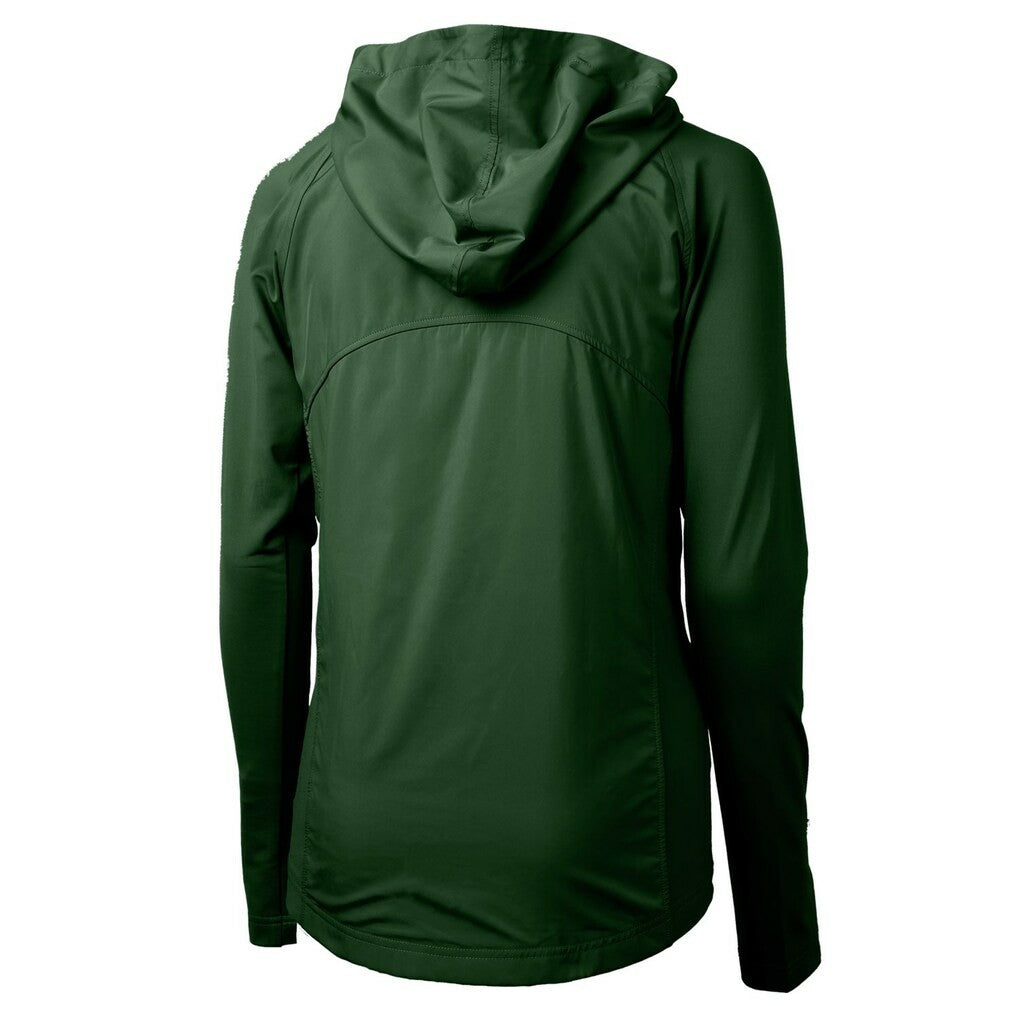Green Bay Packers Cutter & Buck Women's Adapt Eco Knit Hybrid Recycled Full-Zip Hoodie - Hunter Green - NFL