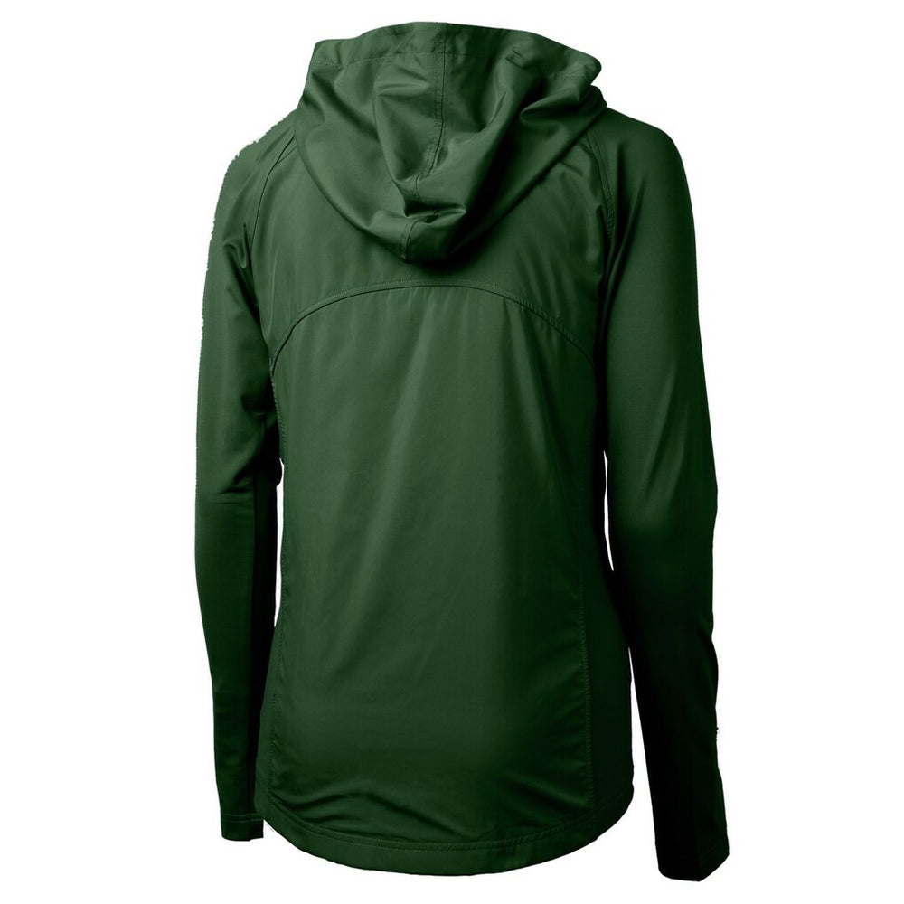 Green Bay Packers Cutter & Buck Women's Adapt Eco Knit Hybrid Recycled Full-Zip Hoodie - Hunter Green - NFL