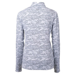 Minnesota Vikings Cutter & Buck Women's Traverse Camo Print Stretch Quarter-Zip Pullover Top - Charcoal - NFL