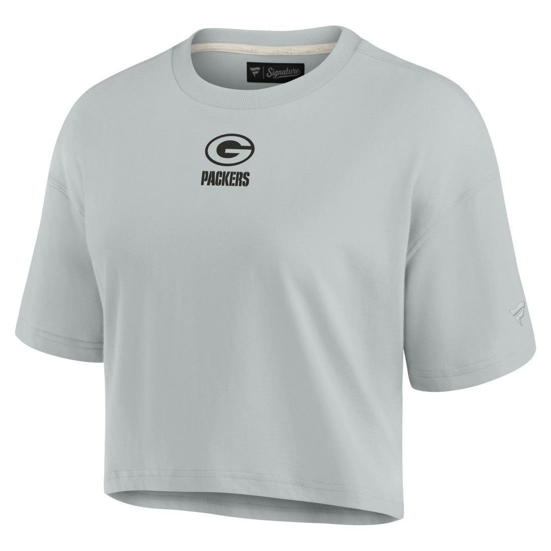 Green Bay Packers Women's Elements Super Soft Boxy Cropped T-Shirt - Gray - Fanatics