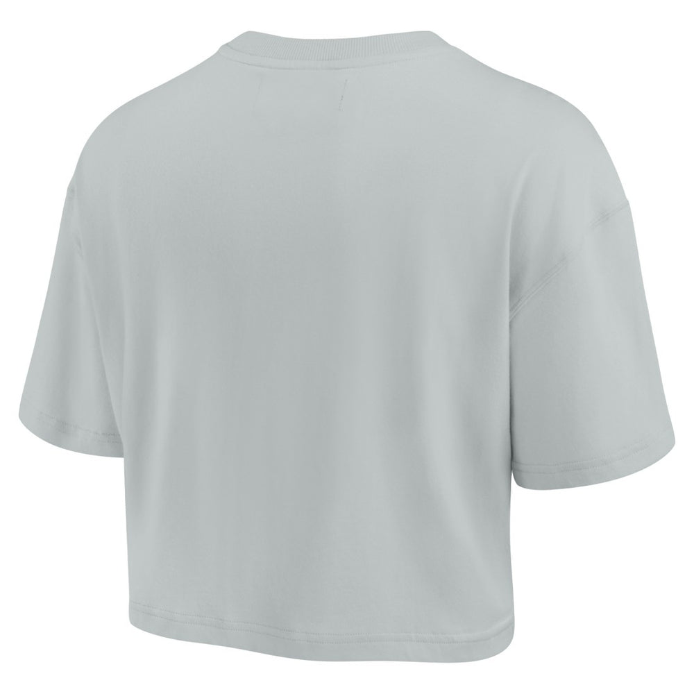 Green Bay Packers Women's Elements Super Soft Boxy Cropped T-Shirt - Gray - Fanatics