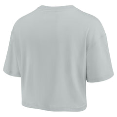 Green Bay Packers Women's Elements Super Soft Boxy Cropped T-Shirt - Gray - Fanatics