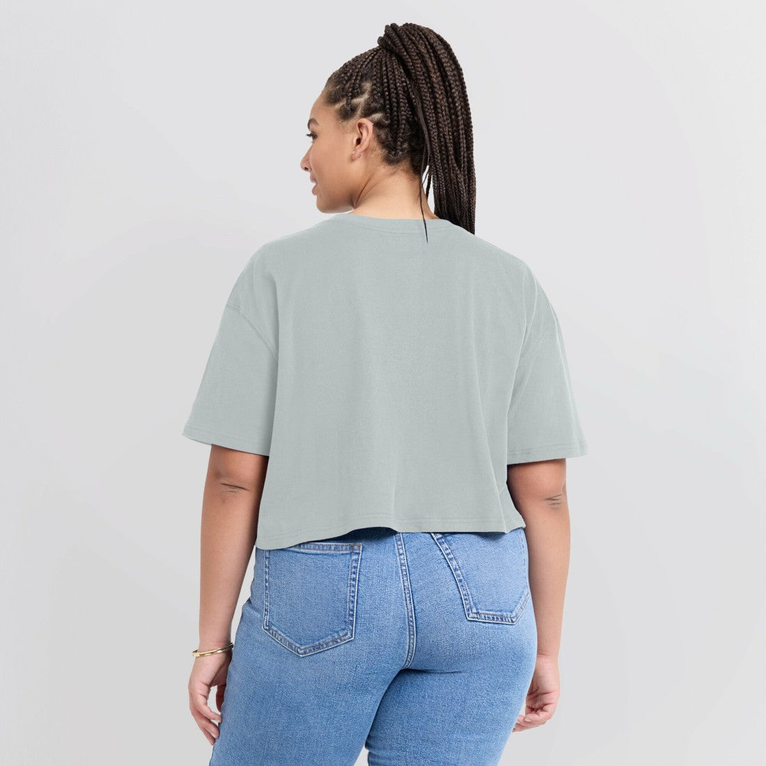Green Bay Packers Women's Elements Super Soft Boxy Cropped T-Shirt - Gray - Fanatics
