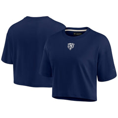 Chicago Bears Women's Elements Super Soft Boxy Cropped T-Shirt - Navy - Fanatics