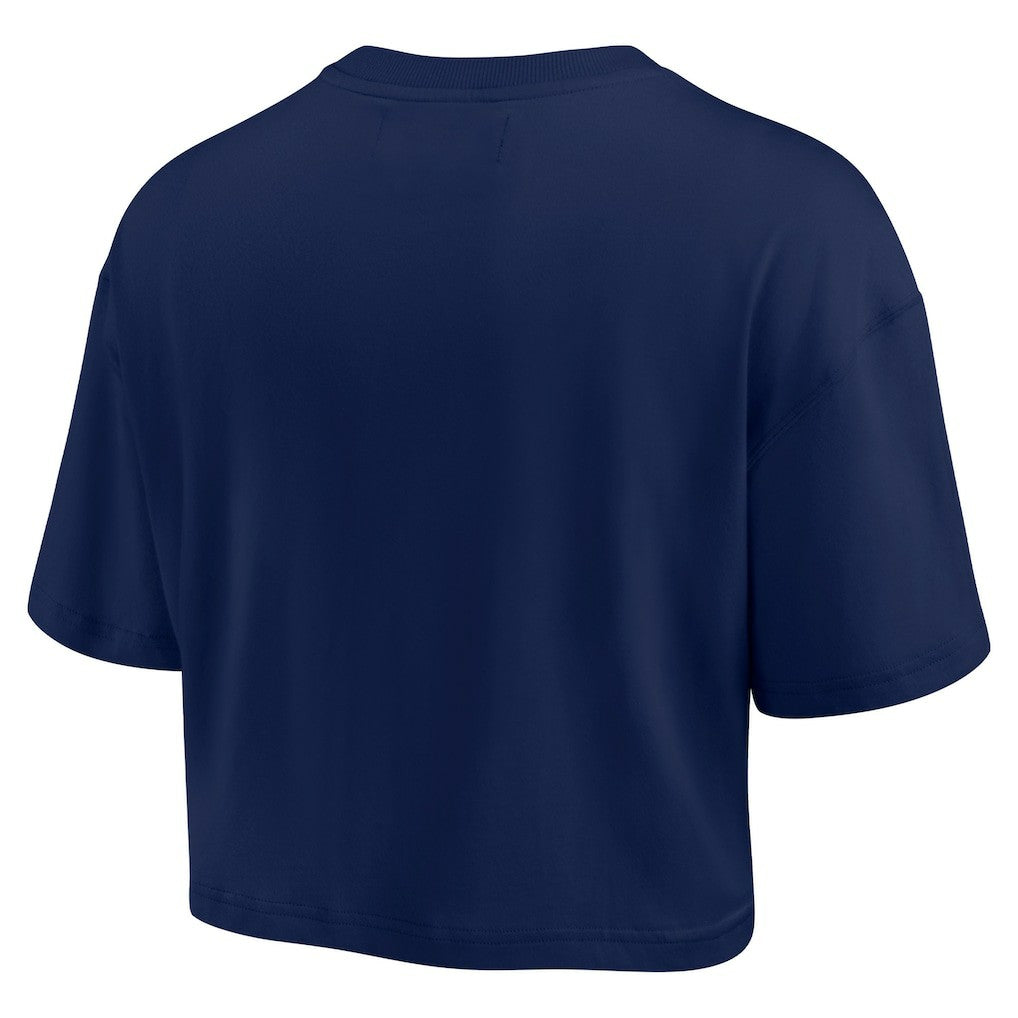 Chicago Bears Women's Elements Super Soft Boxy Cropped T-Shirt - Navy - Fanatics