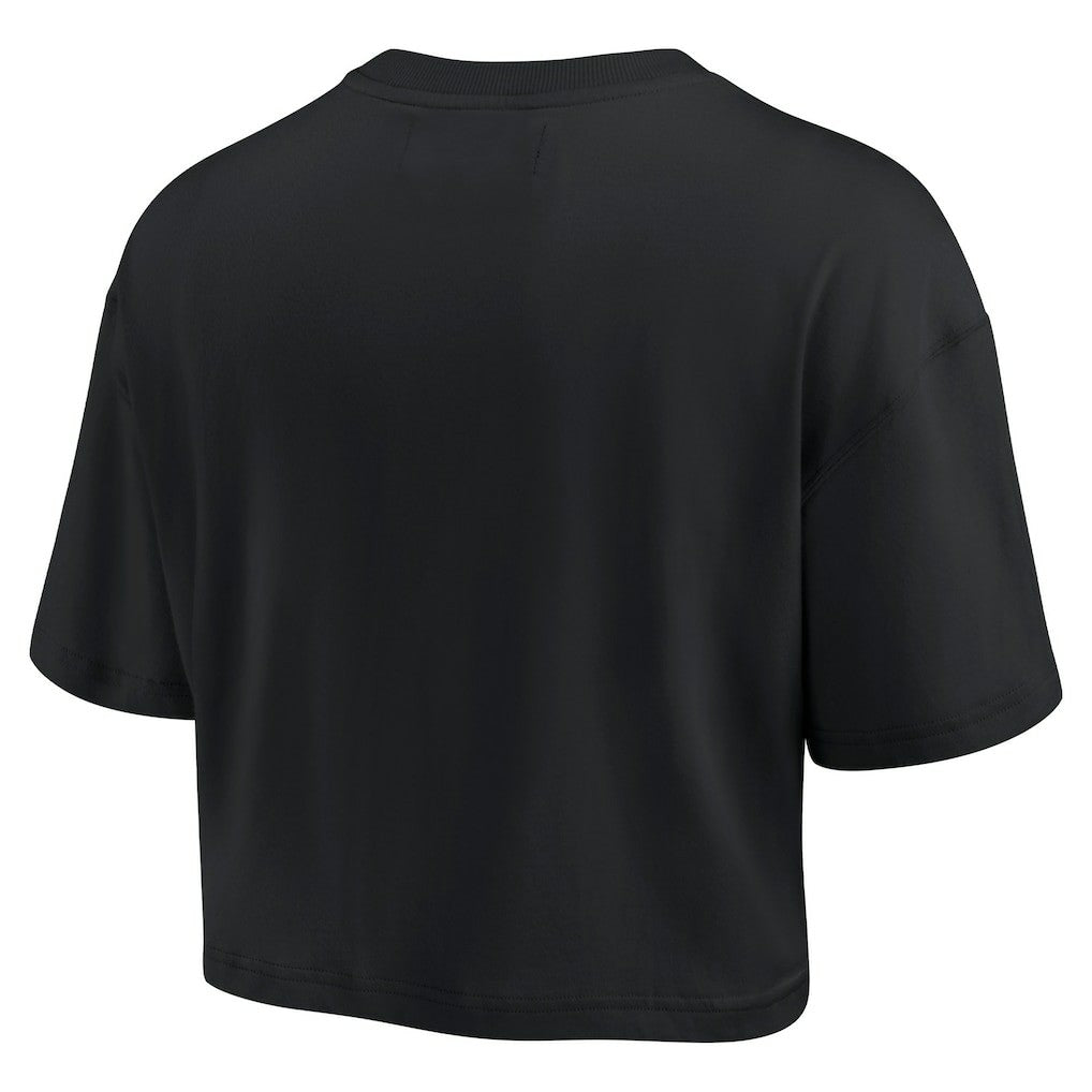 Kansas City Chiefs Women's Elements Super Soft Boxy Cropped T-Shirt - Black - Fanatics