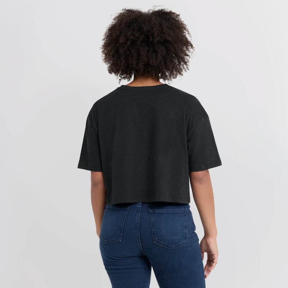 New Orleans Saints Women's Elements Super Soft Boxy Cropped T-Shirt - Black - Fanatics