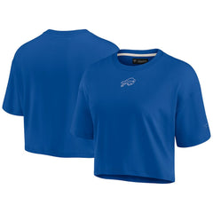 Buffalo Bills Women's Elements Super Soft Boxy Cropped T-Shirt - Royal - Fanatics