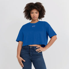 Buffalo Bills Women's Elements Super Soft Boxy Cropped T-Shirt - Royal - Fanatics