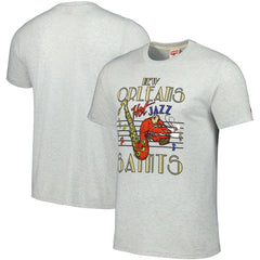 New Orleans Saints Homage Jazz Hyper Local Tri-Blend T-Shirt - Ash - NFL