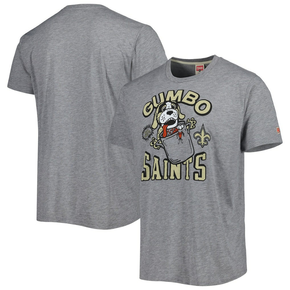 New Orleans Saints Homage Gumbo Hyper Local Tri-Blend T-Shirt - Gray - NFL