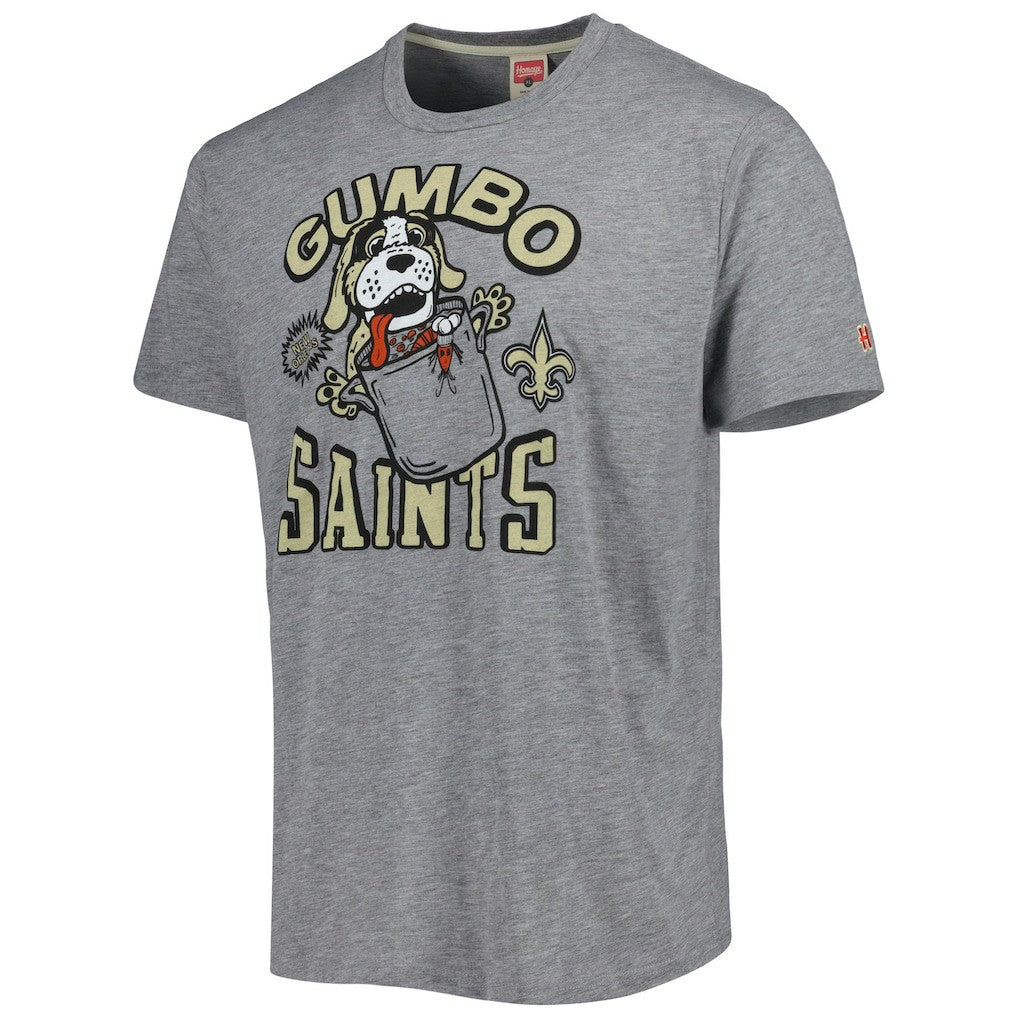 New Orleans Saints Homage Gumbo Hyper Local Tri-Blend T-Shirt - Gray - NFL