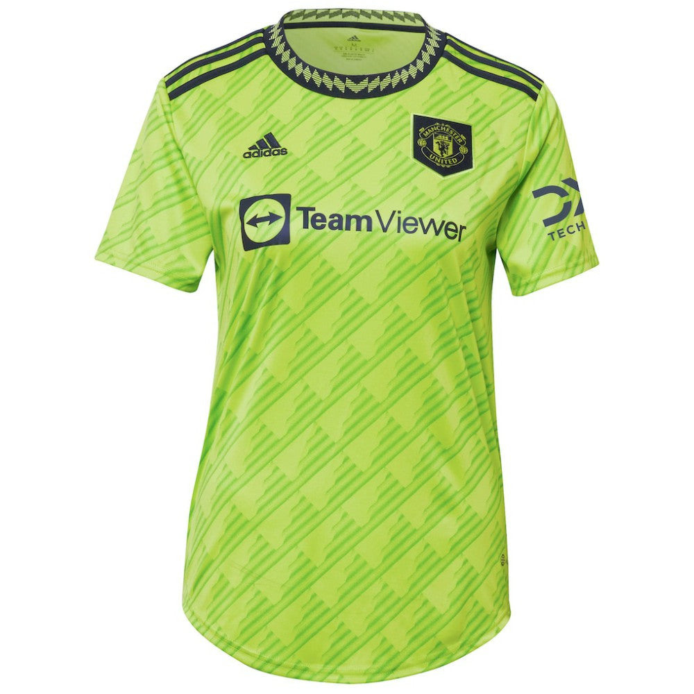 Adidas - Scott McTominay Manchester United Women's 2022/23 Third Replica Player Jersey - Neon Green