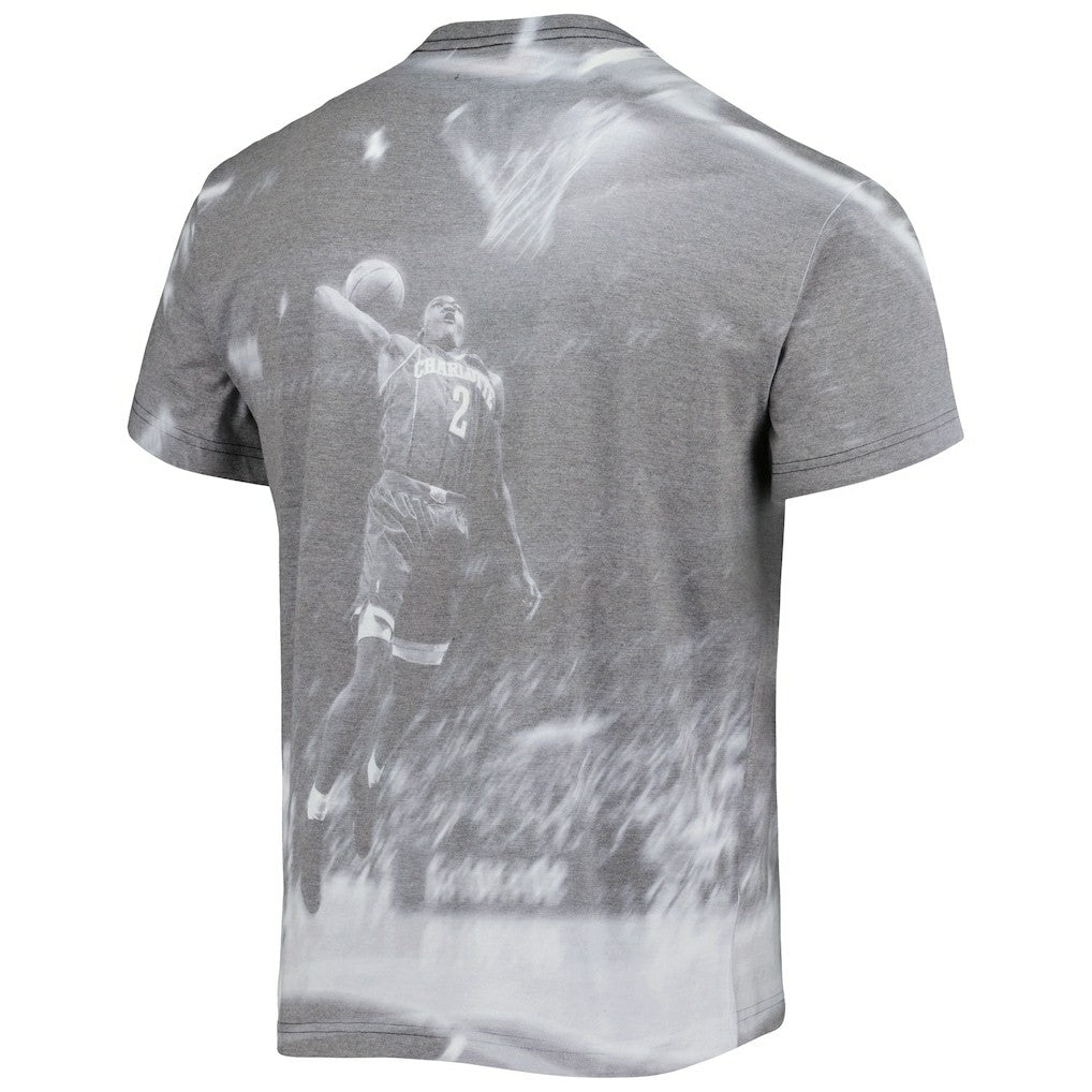 Mitchell & Ness Larry Johnson Charlotte Hornets Above The Rim T-Shirt Heather Gray