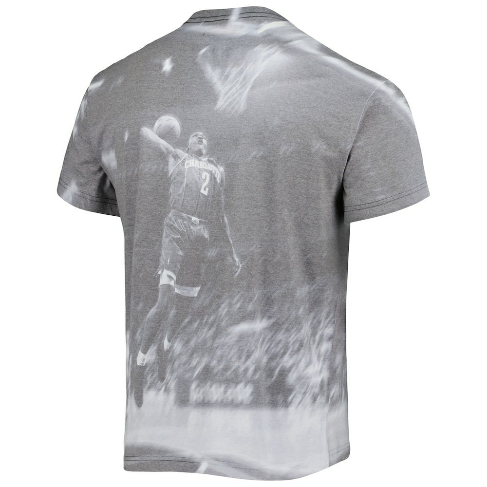 Mitchell & Ness Larry Johnson Charlotte Hornets Above The Rim T-Shirt Heather Gray