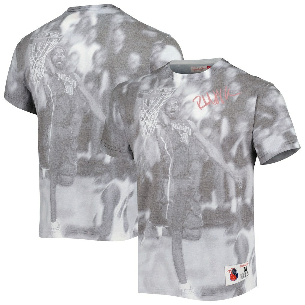 Mitchell & Ness Rasheed Wallace Detroit Pistons Above The Rim T-Shirt Heather Gray