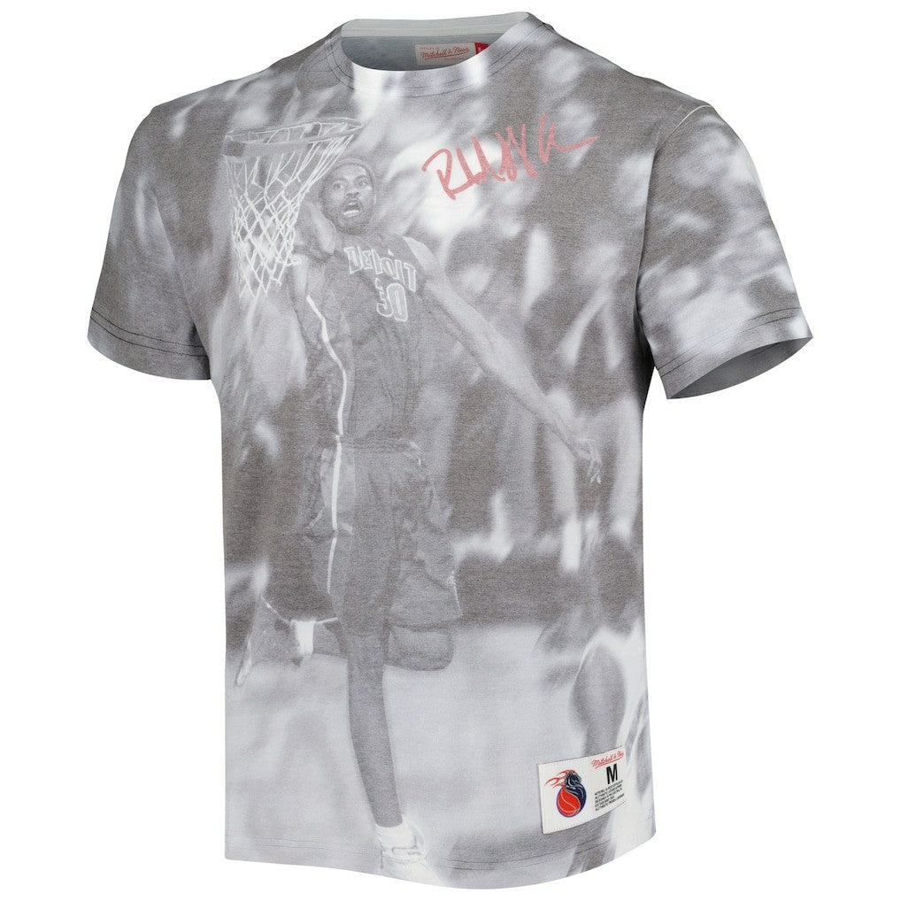 Mitchell & Ness Rasheed Wallace Detroit Pistons Above The Rim T-Shirt Heather Gray