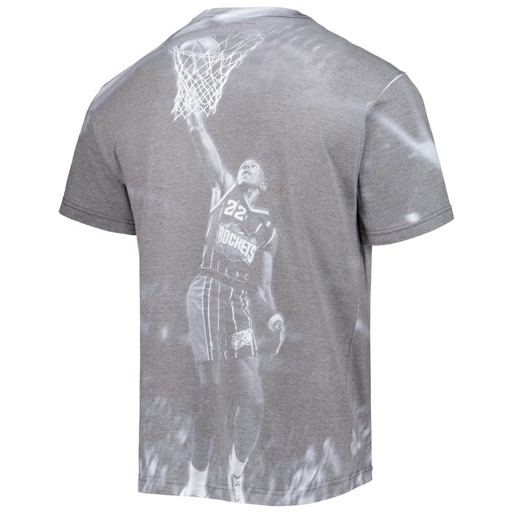 Mitchell & Ness Clyde Drexler Houston Rockets Above The Rim T-Shirt Heather Gray