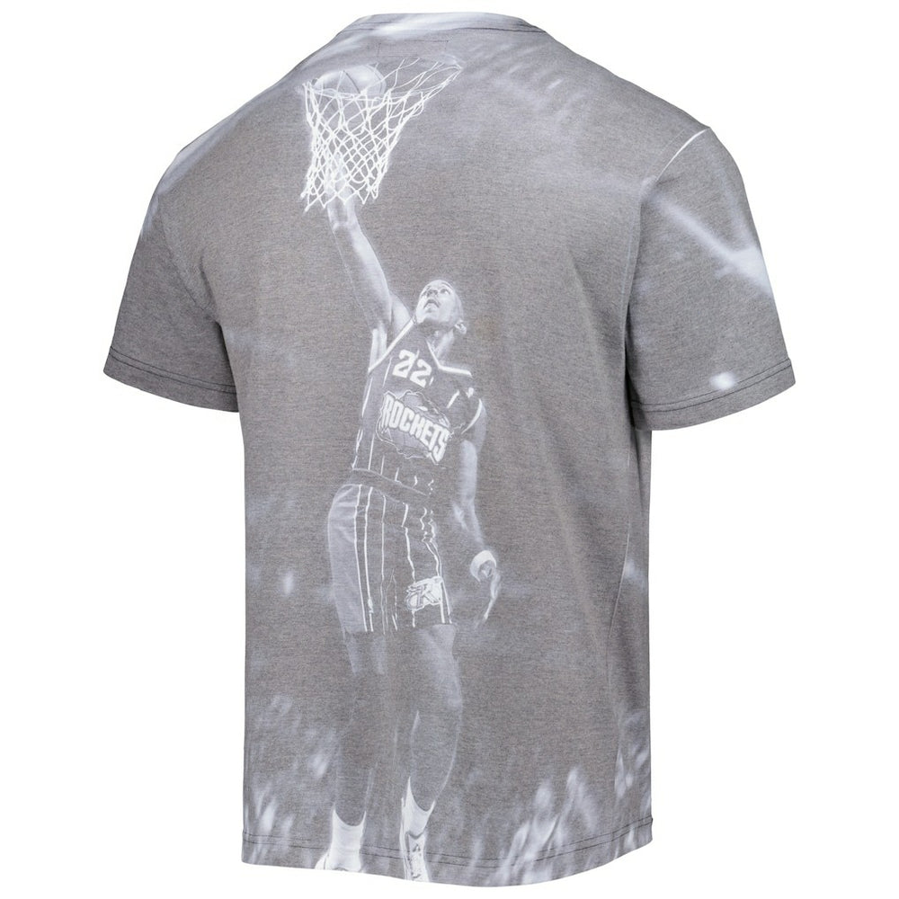 Mitchell & Ness Clyde Drexler Houston Rockets Above The Rim T-Shirt Heather Gray