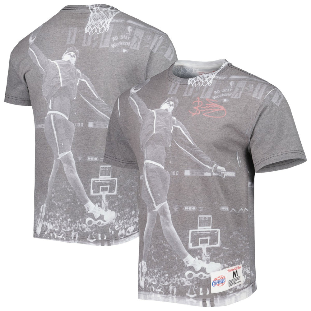 Mitchell & Ness Brent Barry LA Clippers Above The Rim T-Shirt Heather Gray