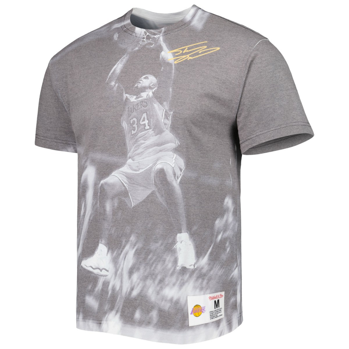 Mitchell & Ness Shaquille O'Neal Los Angeles Lakers Above The Rim T-Shirt Heather Gray