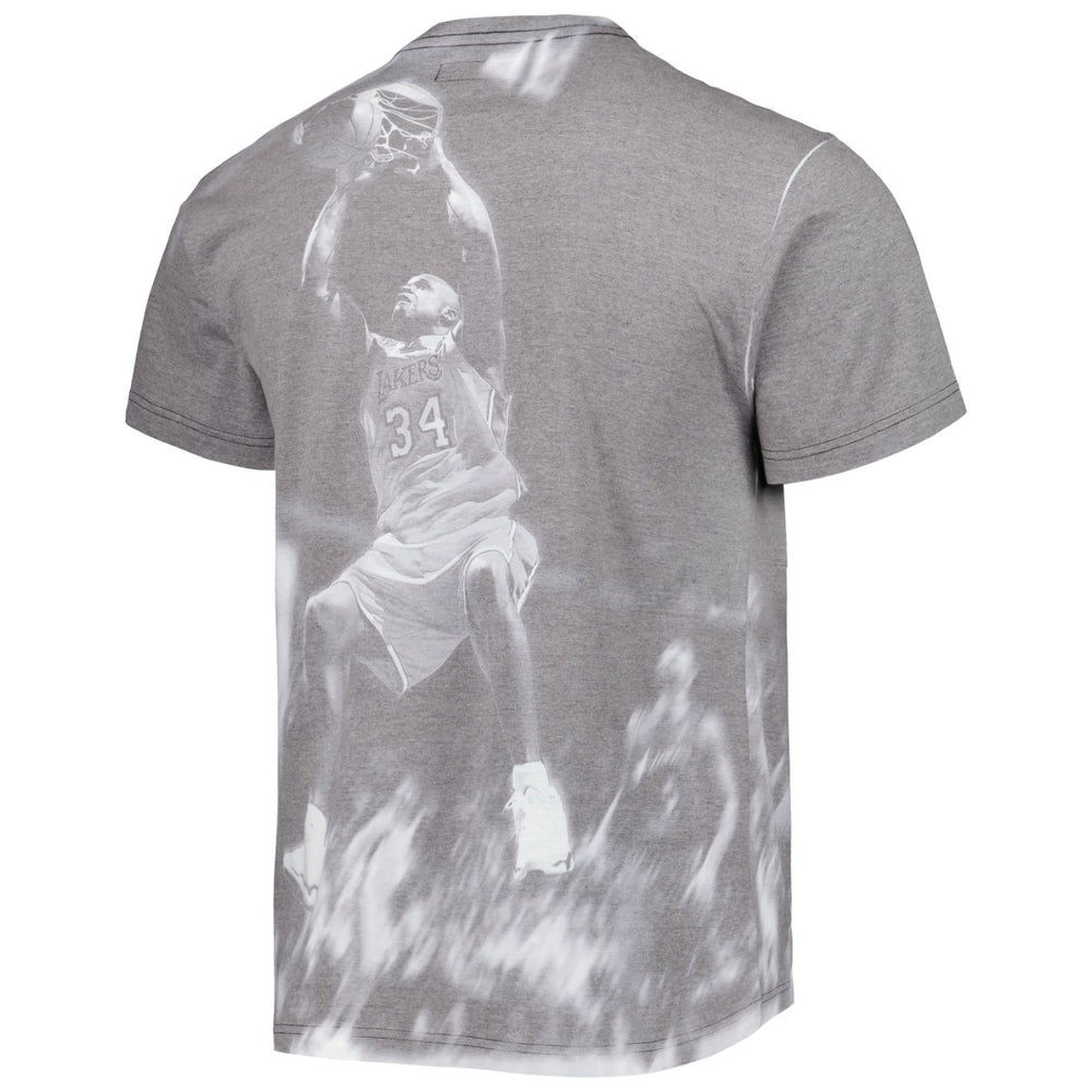 Mitchell & Ness Shaquille O'Neal Los Angeles Lakers Above The Rim T-Shirt Heather Gray