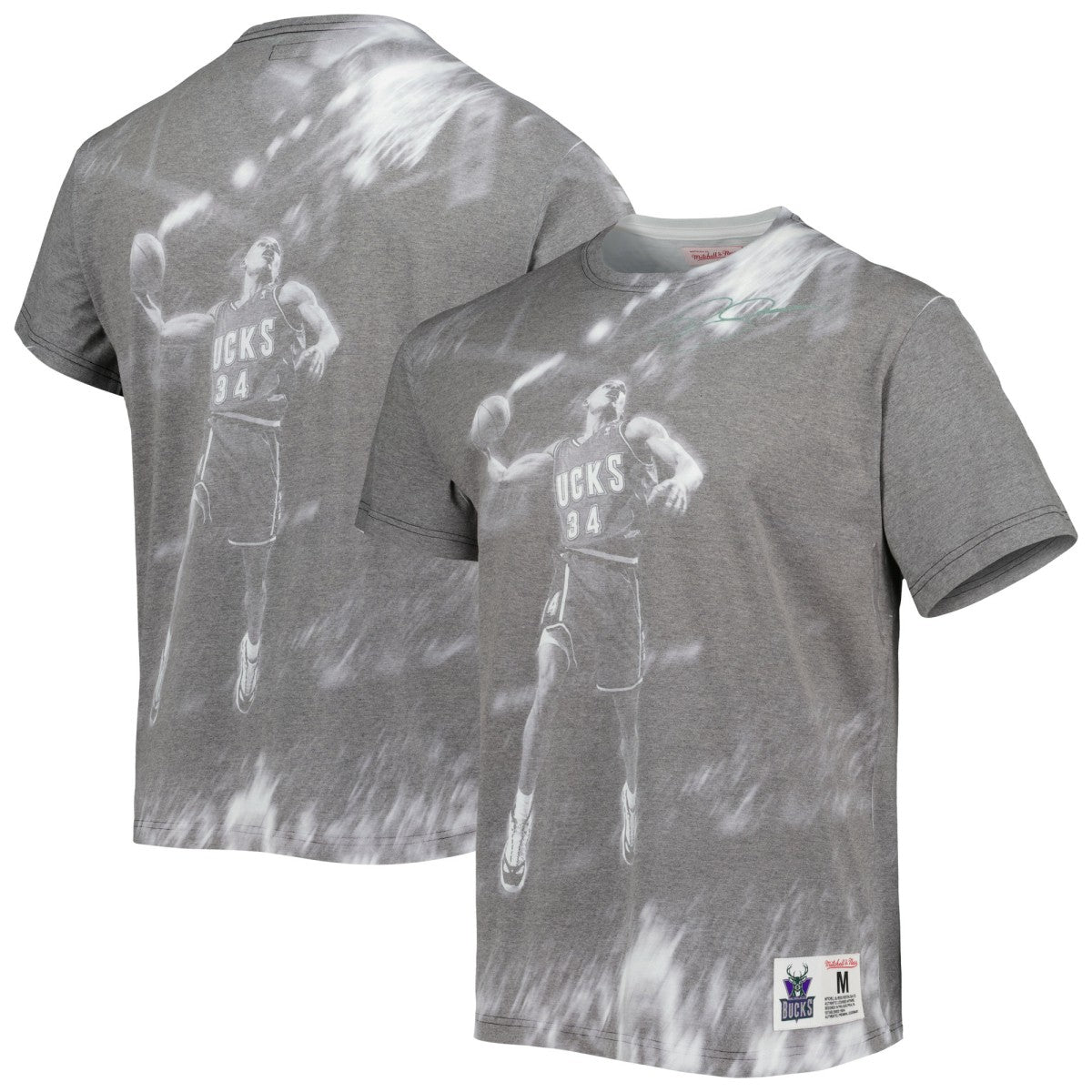 Mitchell & Ness Ray Allen Milwaukee Bucks Above The Rim T-Shirt Gray