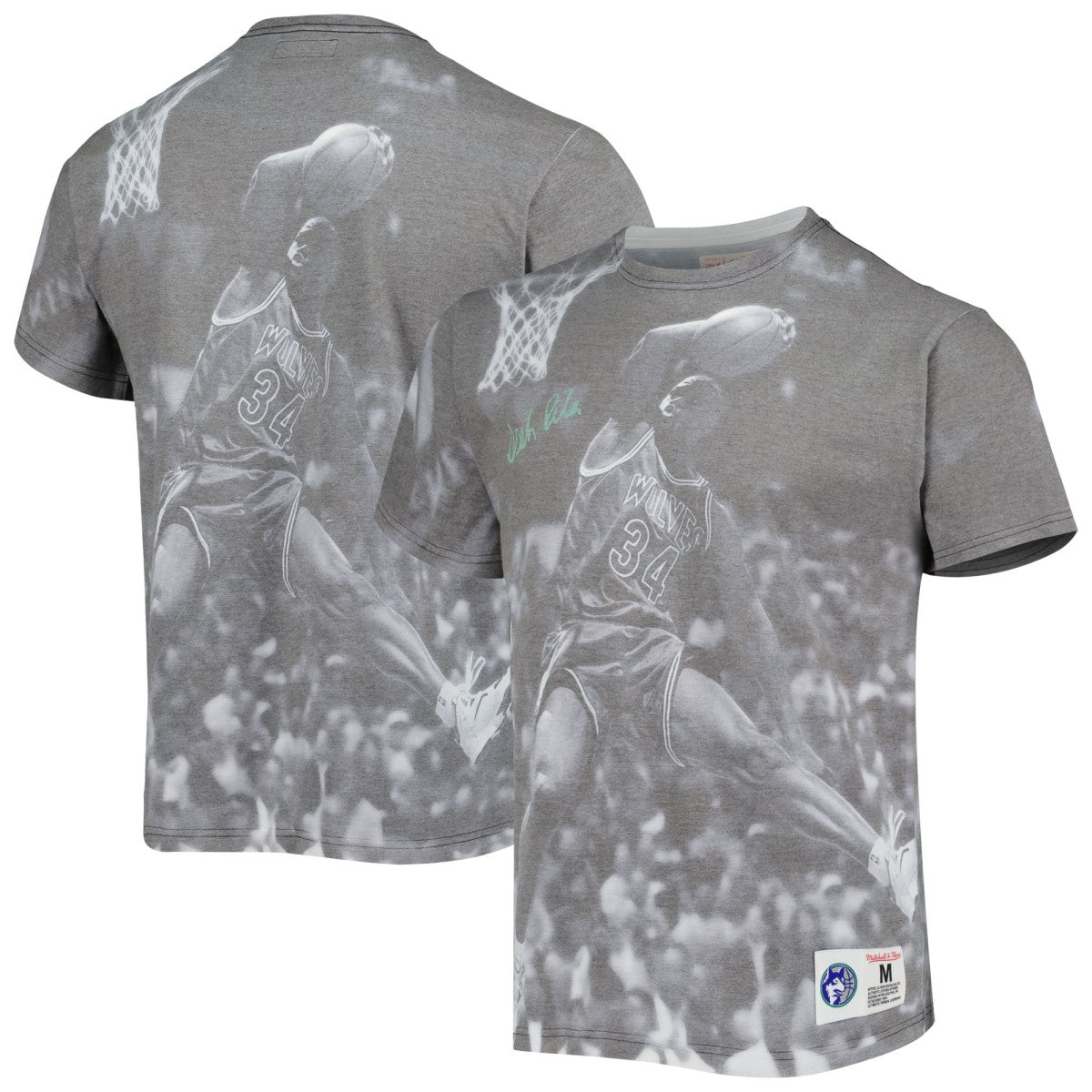 Mitchell & Ness Isaiah Rider Minnesota Timberwolves Above The Rim T-Shirt Gray