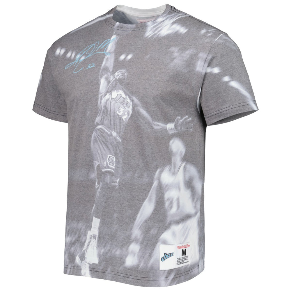 Mitchell & Ness Karl Malone Utah Jazz Above The Rim T-Shirt Heather Gray