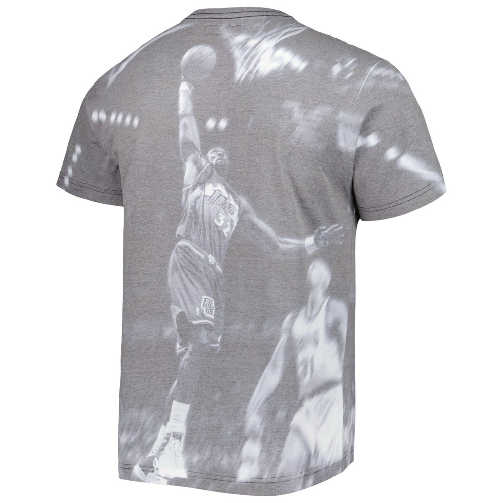 Mitchell & Ness Karl Malone Utah Jazz Above The Rim T-Shirt Heather Gray