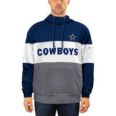 Dallas Cowboys New Era Big & Tall Fleece Star Pullover Hoodie - Navy/Gray - NFL