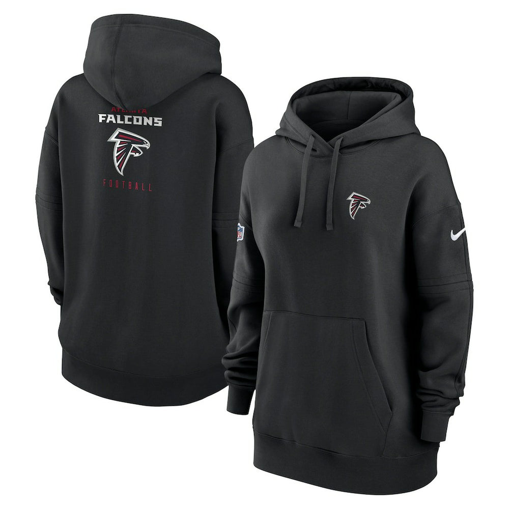Atlanta Falcons Women's 2023 Sideline Club Fleece Pullover Hoodie - Black - Nike