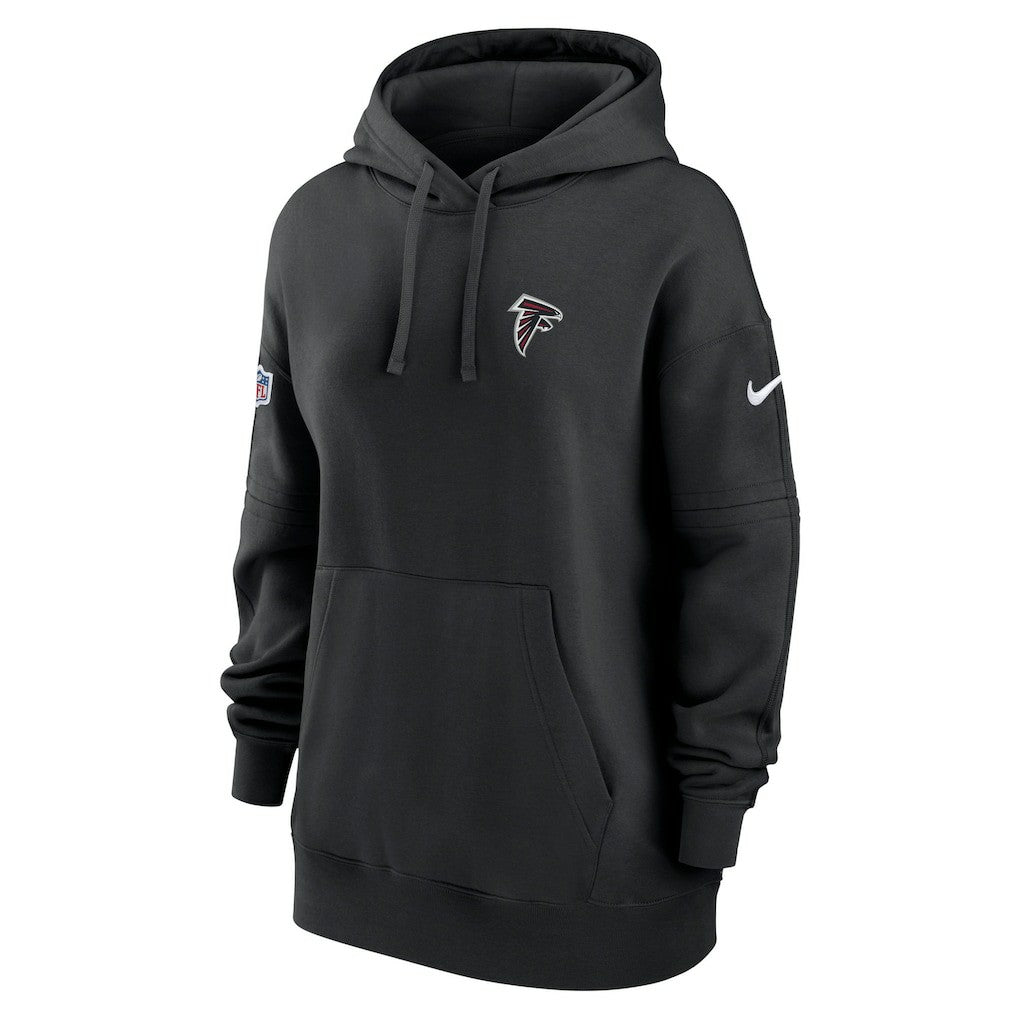 Atlanta Falcons Women's 2023 Sideline Club Fleece Pullover Hoodie - Black - Nike