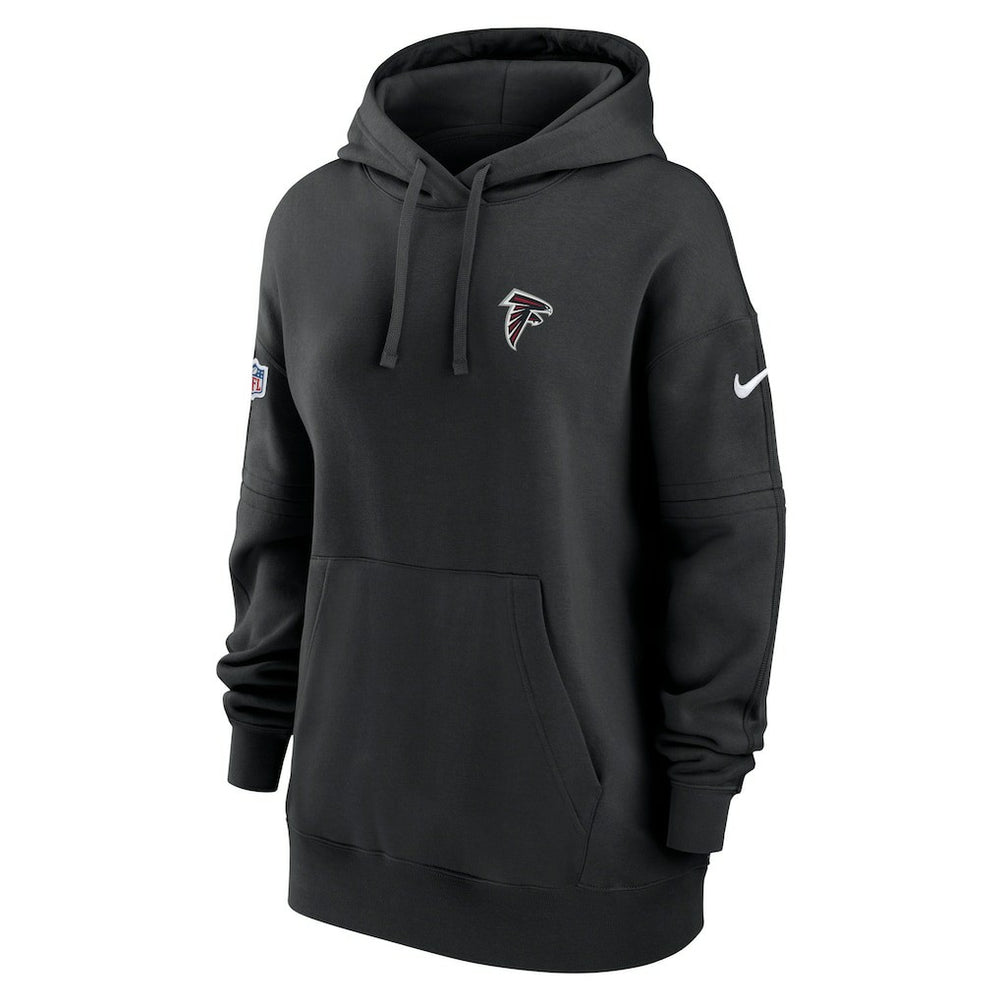 Atlanta Falcons Women's 2023 Sideline Club Fleece Pullover Hoodie - Black - Nike