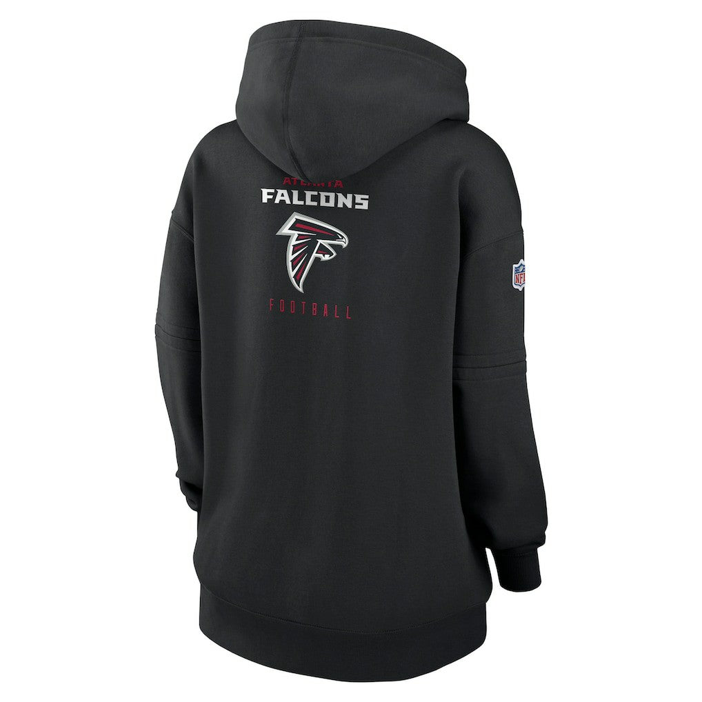 Atlanta Falcons Women's 2023 Sideline Club Fleece Pullover Hoodie - Black - Nike