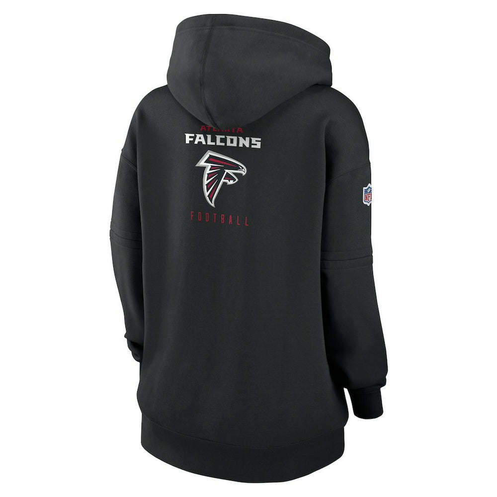 Atlanta Falcons Women's 2023 Sideline Club Fleece Pullover Hoodie - Black - Nike