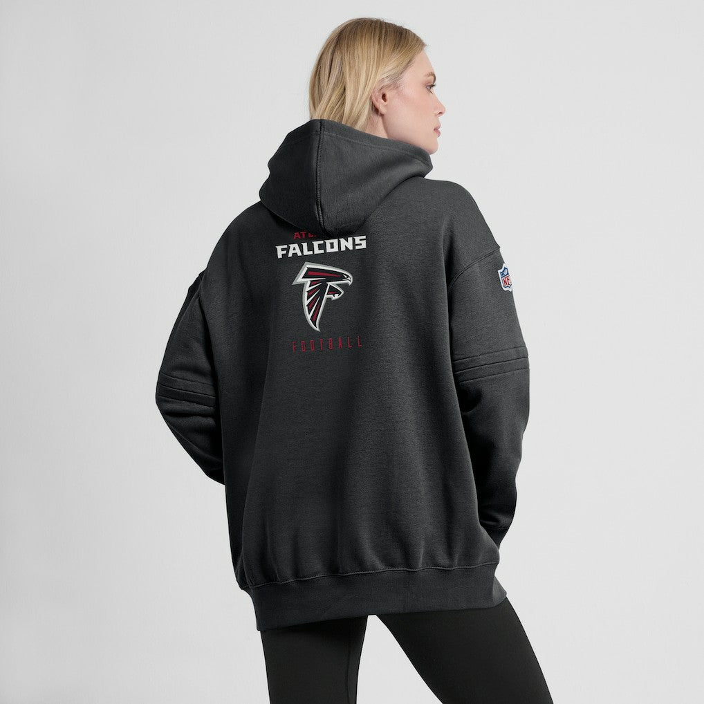 Atlanta Falcons Women's 2023 Sideline Club Fleece Pullover Hoodie - Black - Nike