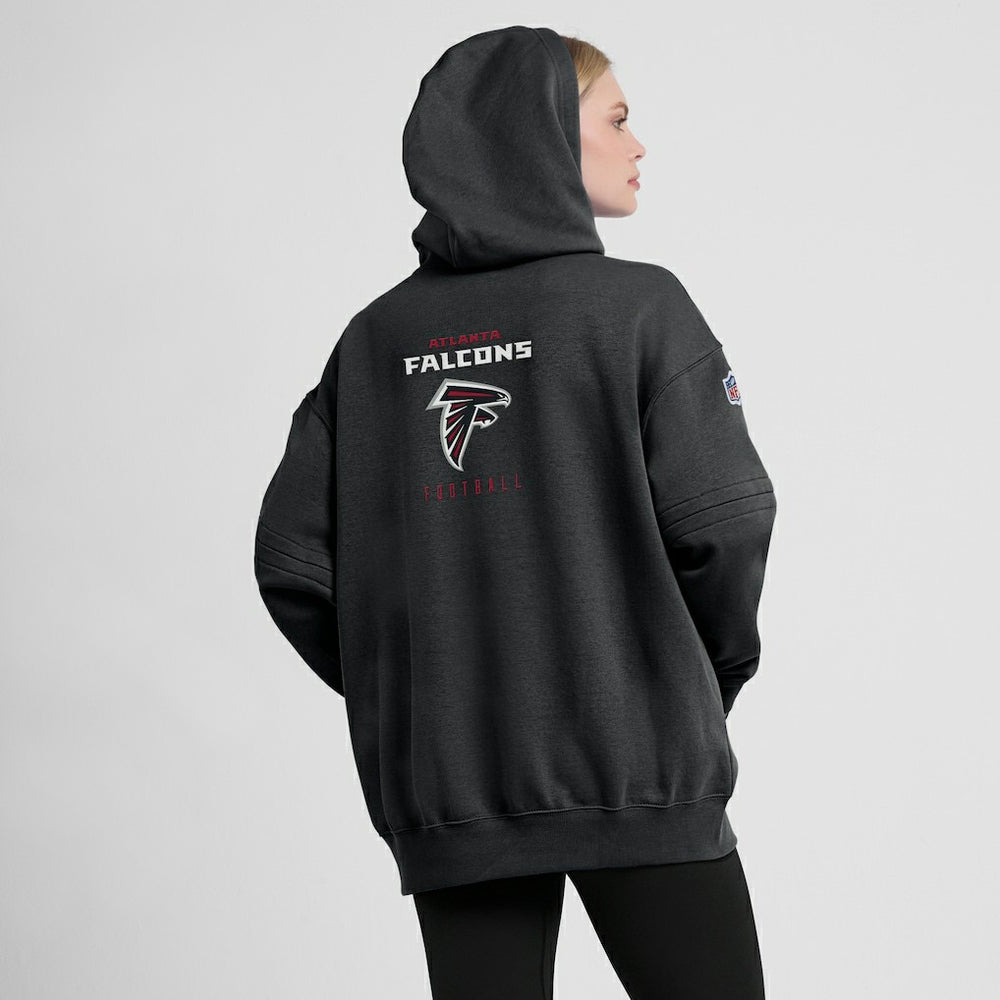 Atlanta Falcons Women's 2023 Sideline Club Fleece Pullover Hoodie - Black - Nike