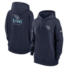 Tennessee Titans Women's 2023 Sideline Club Fleece Pullover Hoodie - Navy - Nike