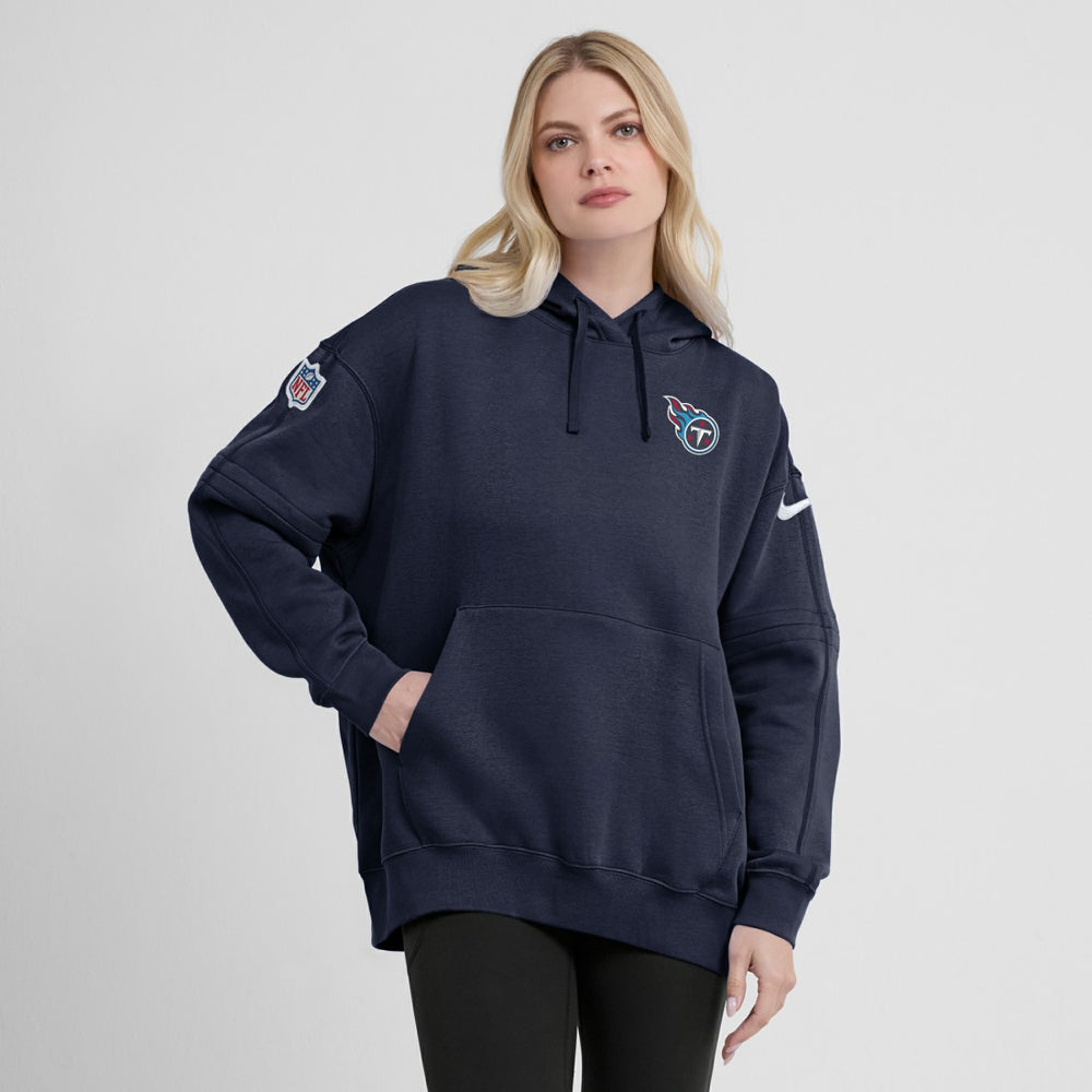 Tennessee Titans Women's 2023 Sideline Club Fleece Pullover Hoodie - Navy - Nike