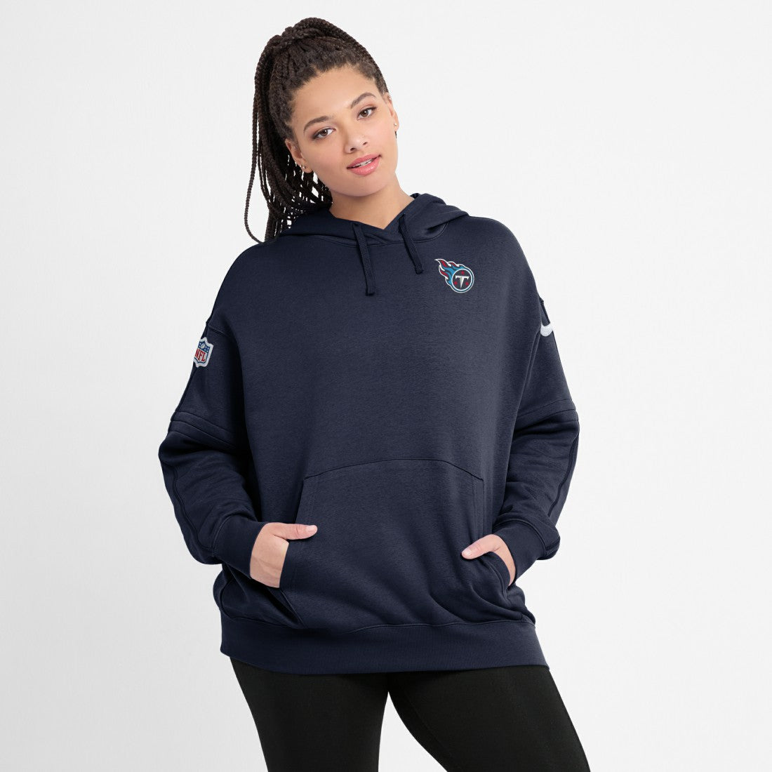 Tennessee Titans Women's 2023 Sideline Club Fleece Pullover Hoodie - Navy - Nike